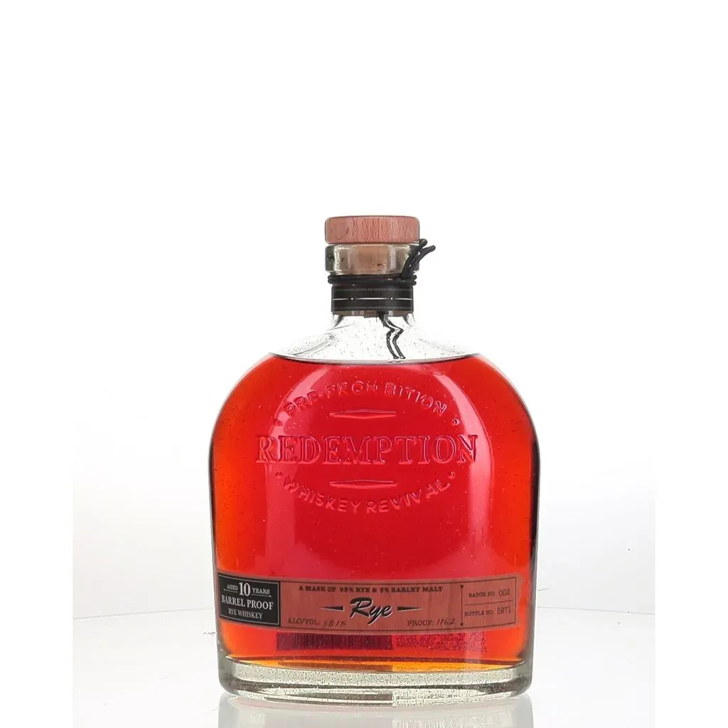 Redemption 10 Years Aged Barrel Proof Rye Batch 2