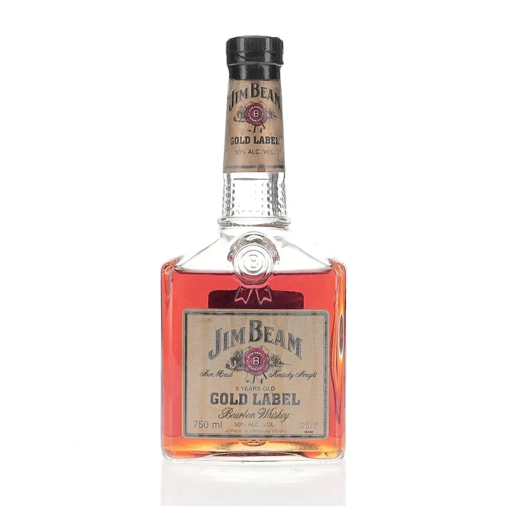 An exceptional Jim Beam Bourbon Whiskey from the esteemed Kentucky distiller, Gold Label 8 Year Old Bourbon is a high-quality Bourbon Whiskey bottled at 50% ABV. Renowed for its distinctive Whiskey character and one of the finest, most discernible styles produced in Kentucky, this 750ml iteration of Gold Label 8 Year Old Bourbon represents the height of Bourbon Whiskey excellence.