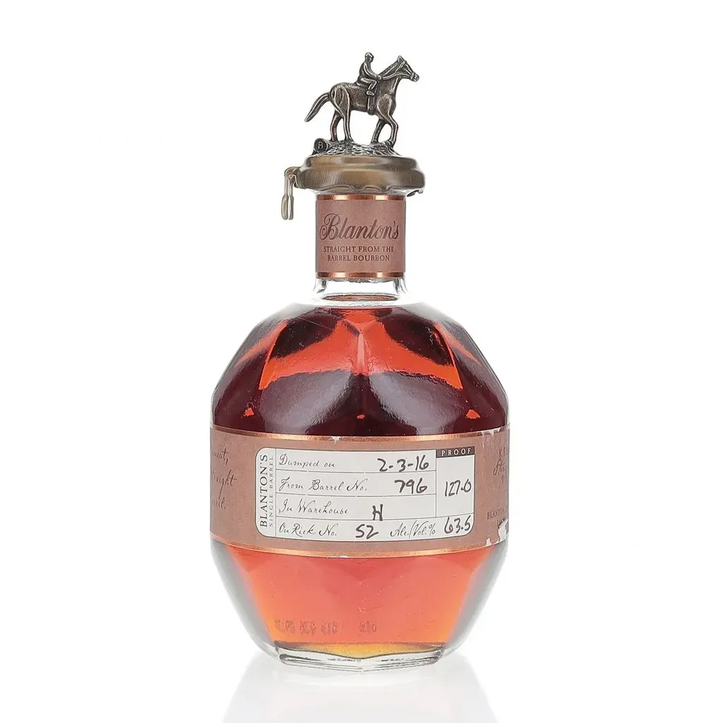 Blanton's Straight From The Barrel is a cask strength bourbon from Buffalo Trace, and is supposedly ~6 years old. And just like all other Blanton's, it's single barrel, meaning that no other barrels were blended into it. Like all Blanton's releases, these bottles are incredibly saught-after.