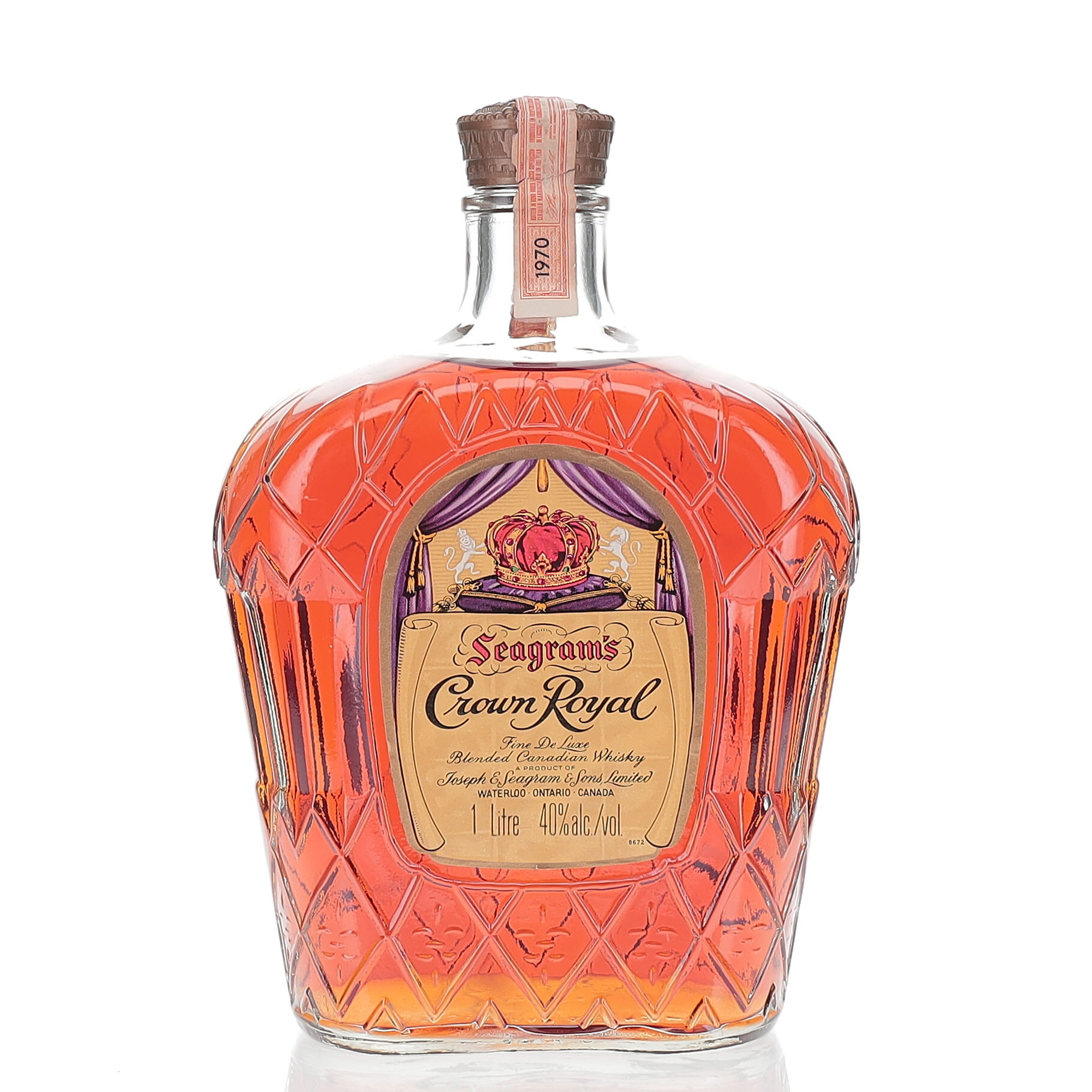 70年代　ヴィンテージ　ボトルホルダー　Seagram's Crown Roya 70年代 ヴィンテージ ボトルホルダー Seagram's Crown Roya