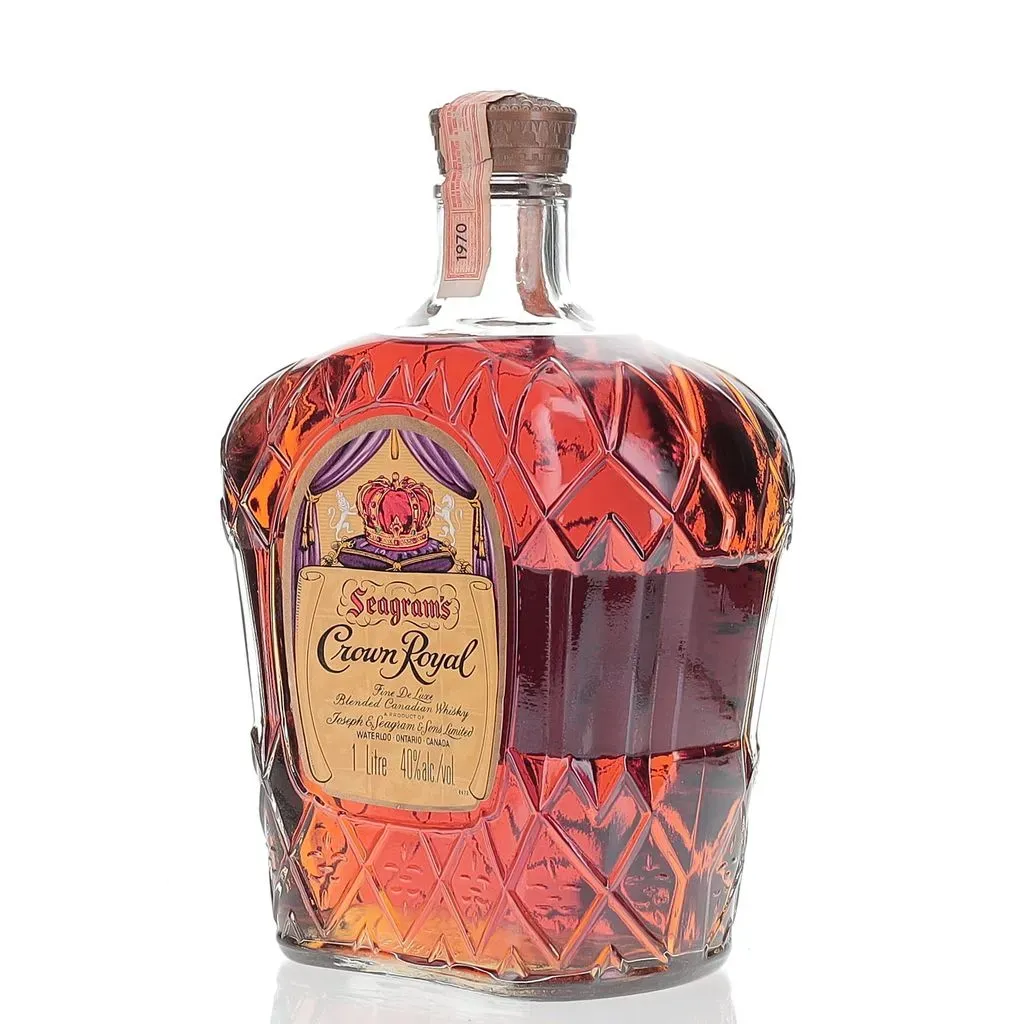 70年代　ヴィンテージ　ボトルホルダー　Seagram's Crown Roya BAXUS - Crown Royal 1970 Vintage Liter