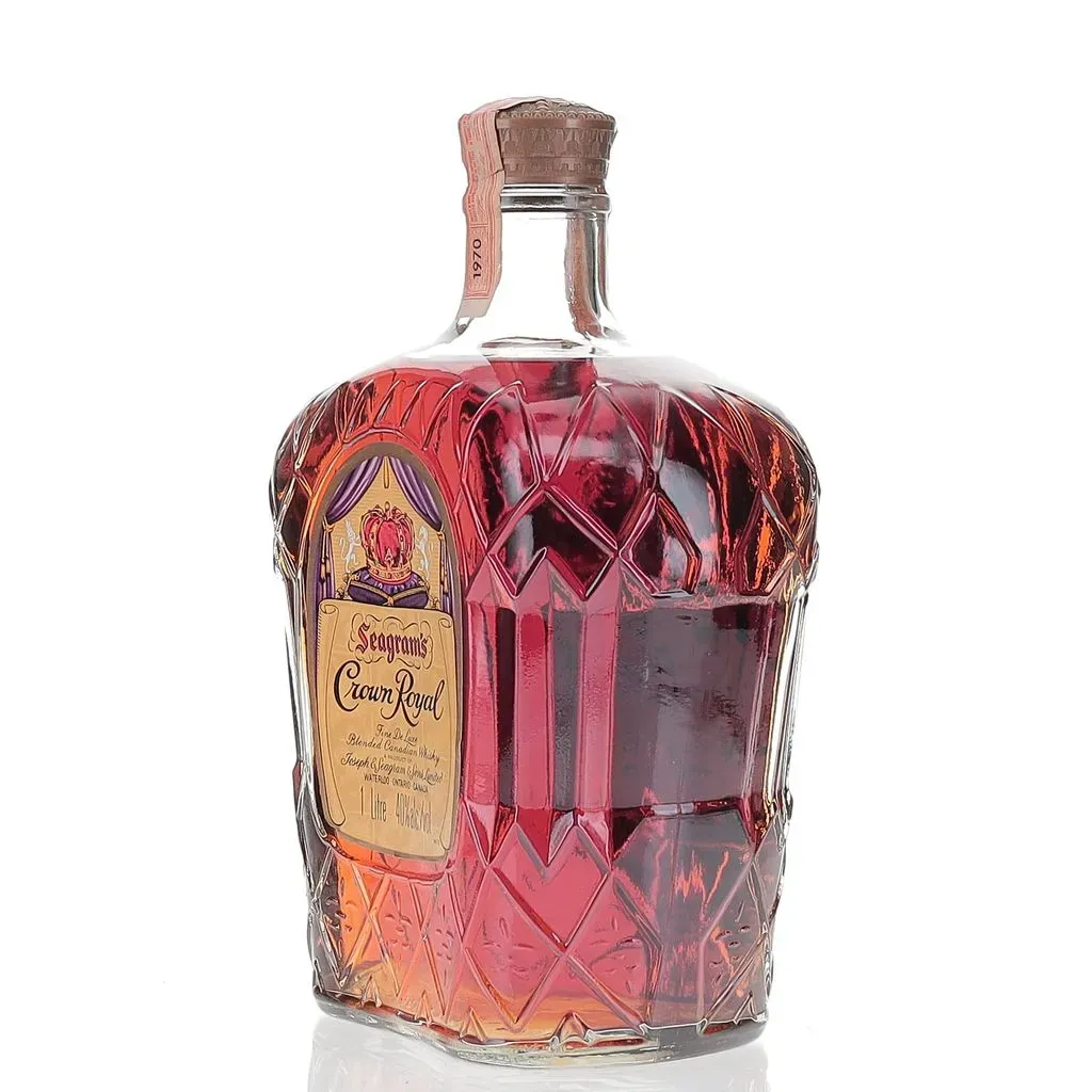 70年代　ヴィンテージ　ボトルホルダー　Seagram's Crown Roya BAXUS - Crown Royal 1970 Vintage Liter