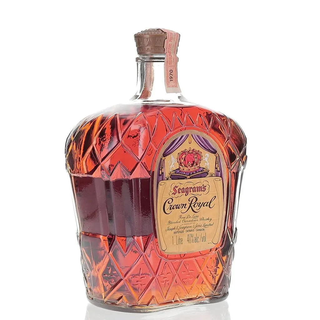 70年代　ヴィンテージ　ボトルホルダー　Seagram's Crown Roya BAXUS - Crown Royal 1970 Vintage Liter