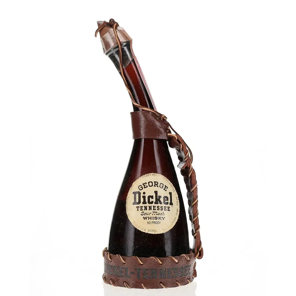 A Tennessee Sour Mash produced at Cascade Hollow distillery. Bottled in 1987 to celebrate the 110th anniversary of the George Dickel brand. The bottle is shaped like a Powderhorn, which were hollowed out cow or bull horns used to store gunpowder in. It is also a replica of the bottle used for the 1964 release which celebrated the re-opening of the Dickel distillery.