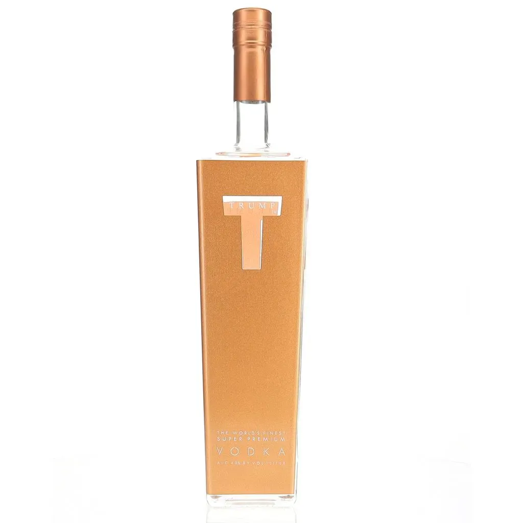 Trump Super Premium Vodka is a distinctive spirit that was once associated with the brand of former U.S. President Donald Trump. Created in Holland by Wanders Distillers, this vodka is crafted from select European wheat and undergoes a meticulous production process.

The vodka is distilled five times, with four of these distillations utilizing activated carbon for enhanced purity. Following distillation, it's rested for six months in stainless steel vats, allowing the flavors to meld and develop complexity.

On the nose, Trump Super Premium Vodka offers dry, earthy scents of grain and paraffin, complemented by subtle notes of jasmine, flowers, moss, and a hint of soot. The palate presents a better-than-average grain focus and viscosity, evolving into an off-dry profile with intense breakfast cereal and biscuit-like flavors. The finish is described as oily/creamy with a snack cracker-like quality.

Launched in 2005 with the slogan "Success Distilled," this vodka was initially promoted as a luxury brand aimed at competing with established premium vodkas. However, despite its initial fanfare, Trump Vodka was discontinued in the United States in 2011 due to poor sales performance. It's worth noting that the brand continues to have a presence in certain international markets, particularly in Israel, where it has found popularity around the Jewish holiday of Passover.