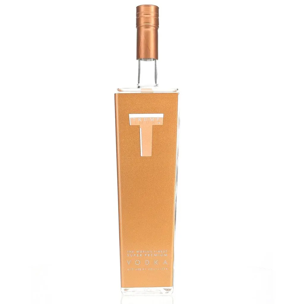 Trump Super Premium Vodka is a distinctive spirit that was once associated with the brand of former U.S. President Donald Trump. Created in Holland by Wanders Distillers, this vodka is crafted from select European wheat and undergoes a meticulous production process.

The vodka is distilled five times, with four of these distillations utilizing activated carbon for enhanced purity. Following distillation, it's rested for six months in stainless steel vats, allowing the flavors to meld and develop complexity.

On the nose, Trump Super Premium Vodka offers dry, earthy scents of grain and paraffin, complemented by subtle notes of jasmine, flowers, moss, and a hint of soot. The palate presents a better-than-average grain focus and viscosity, evolving into an off-dry profile with intense breakfast cereal and biscuit-like flavors. The finish is described as oily/creamy with a snack cracker-like quality.

Launched in 2005 with the slogan "Success Distilled," this vodka was initially promoted as a luxury brand aimed at competing with established premium vodkas. However, despite its initial fanfare, Trump Vodka was discontinued in the United States in 2011 due to poor sales performance. It's worth noting that the brand continues to have a presence in certain international markets, particularly in Israel, where it has found popularity around the Jewish holiday of Passover.