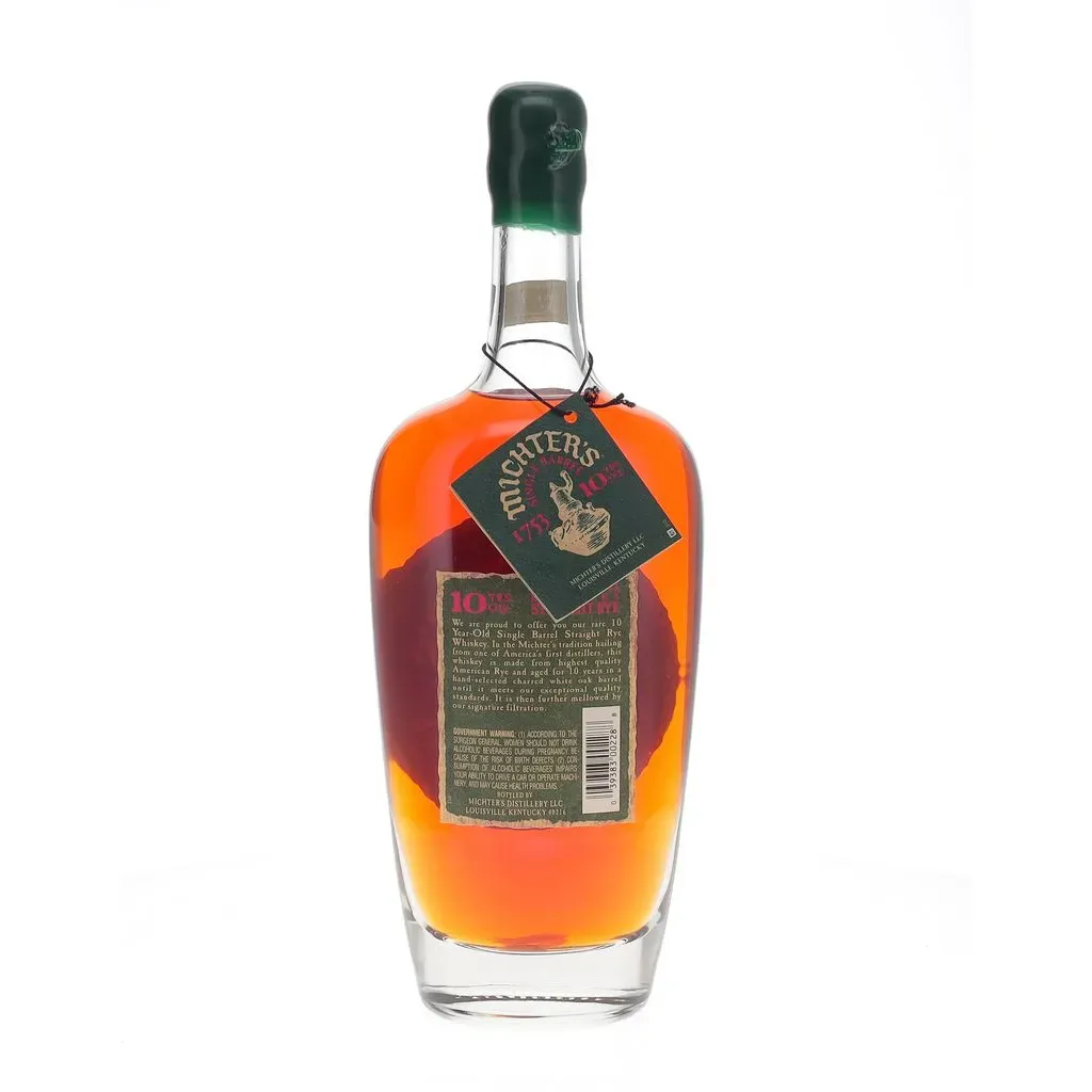 A 2017 bottling of 10 year old rye bottled from a single barrel by Michter's. Prior to 2015 Michter's was contract producing its spirits at an undisclosed Brown-Forman distillery, rumoured to be Early Times/Old Forester. In 2015 the company established their full scale distillery in Shively, slowly transitioning to their own spirit. This 2017 bottling will have been crafted from spirit contract distilled by Michter's at the undisclosed Brown-Forman site.