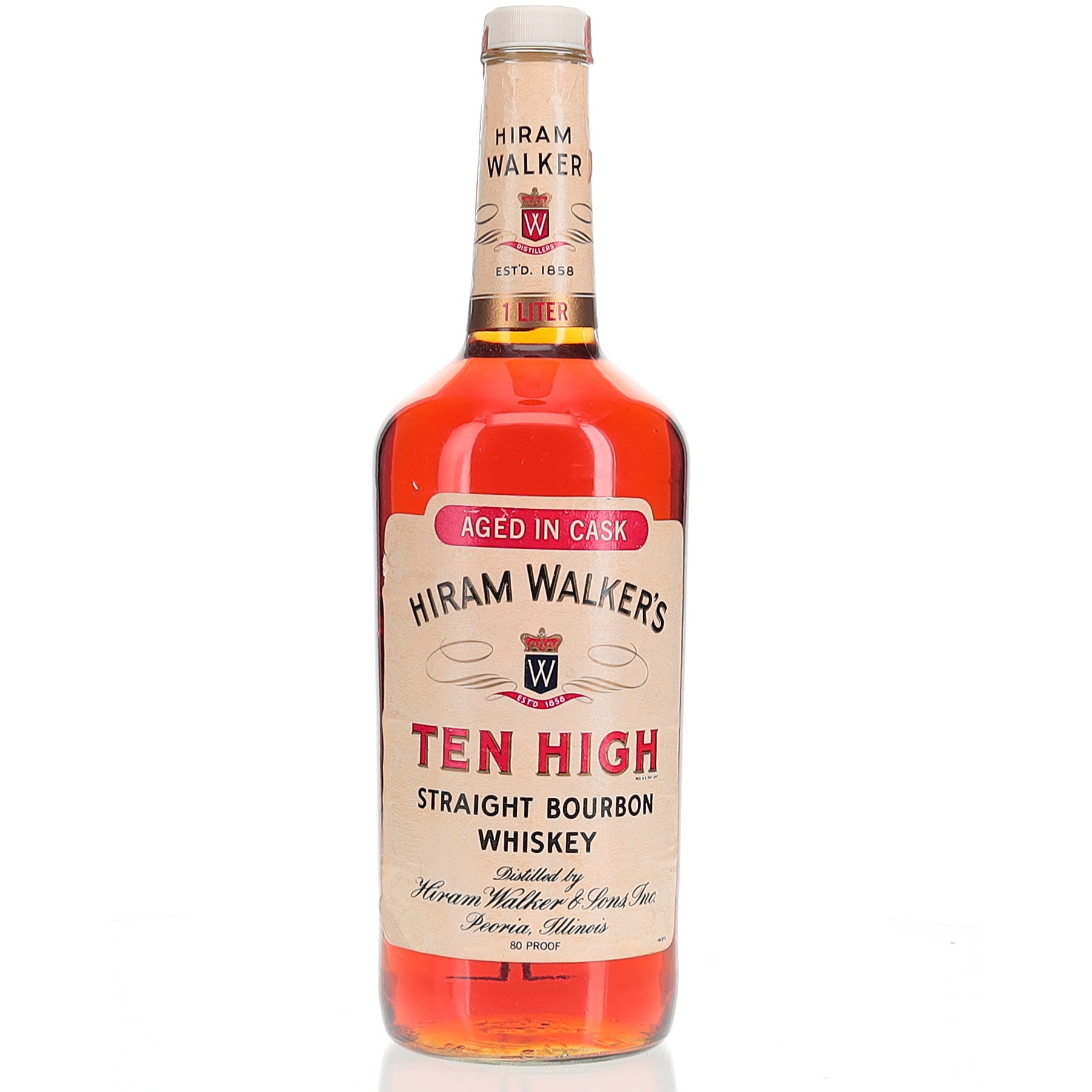 ウイスキー Hiram Walker's Ten High Ten 10 Years Old Hiram Walker`s Ten High Ten Kentucky Straight Bourbon