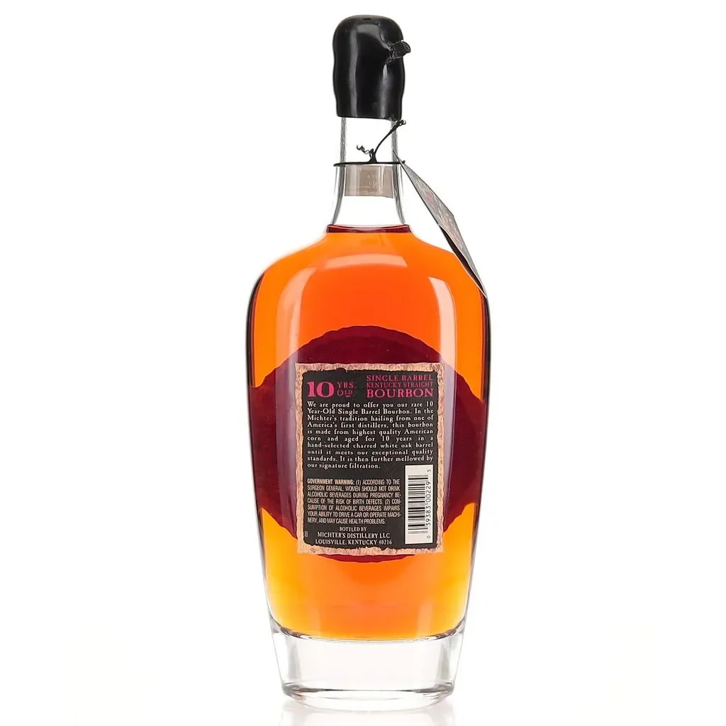 A 2019 bottling of 10 year old bourbon bottled from a single barrel by Michter's. Prior to 2015 Michter's was contract producing its spirits at an undisclosed Brown-Forman distillery, rumoured to be Early Times/Old Forester. In 2015 the company established their full scale distillery in Shively, slowly transitioning to their own spirit. This 2019 bottling will have been crafted from spirit contract distilled by Michter's at the undisclosed Brown-Forman site.