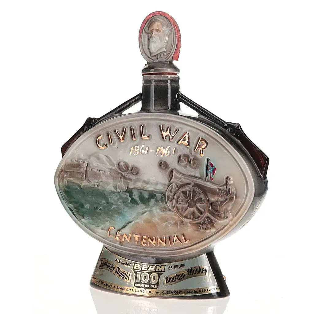 ウイスキー Jim Beam Eagle Decanter 100 Months Old BAXUS - Beam 100 Months Old Civil War Centennial Decanter 1961
