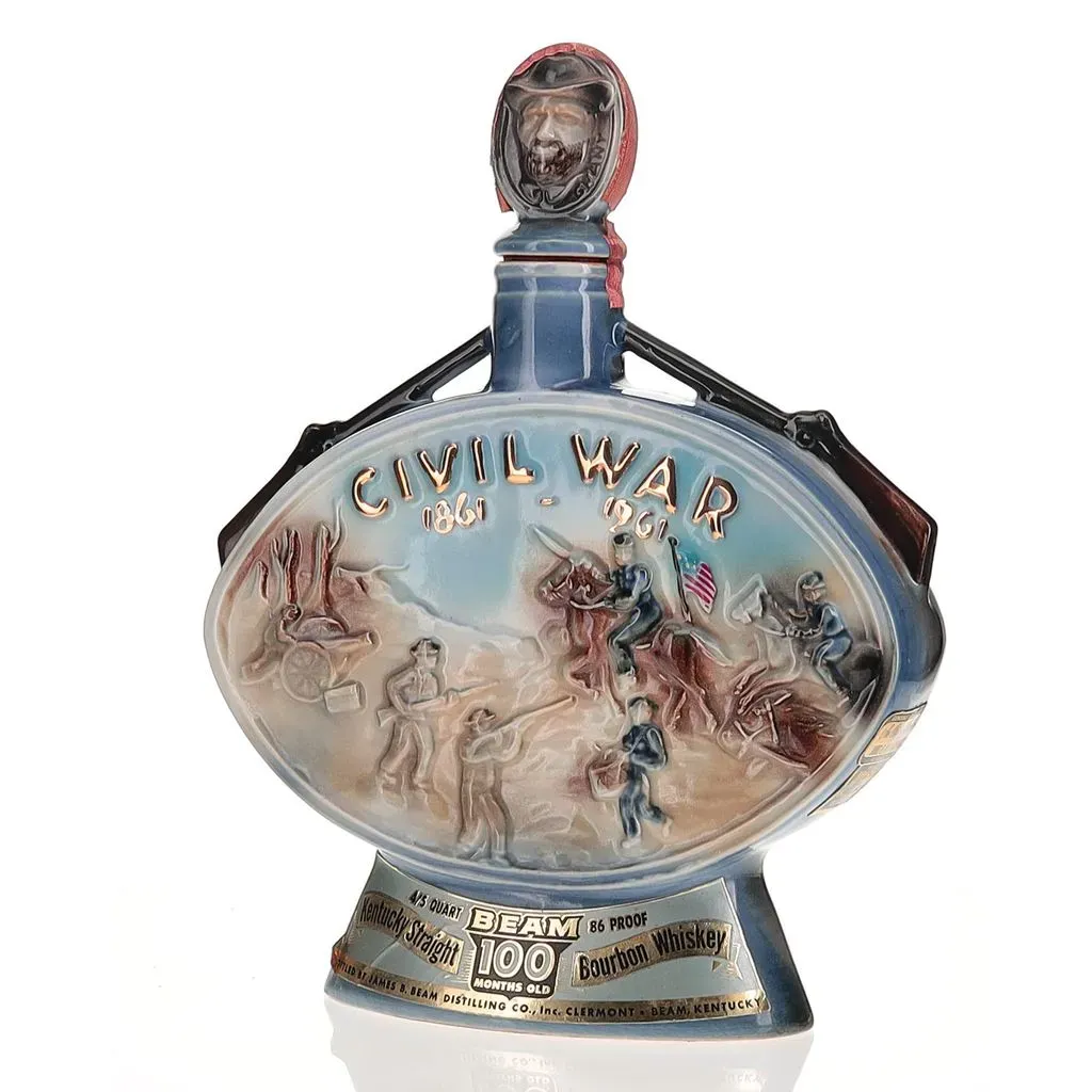 ウイスキー Jim Beam Eagle Decanter 100 Months Old BAXUS - Beam 100 Months Old Civil War Centennial Decanter 1961