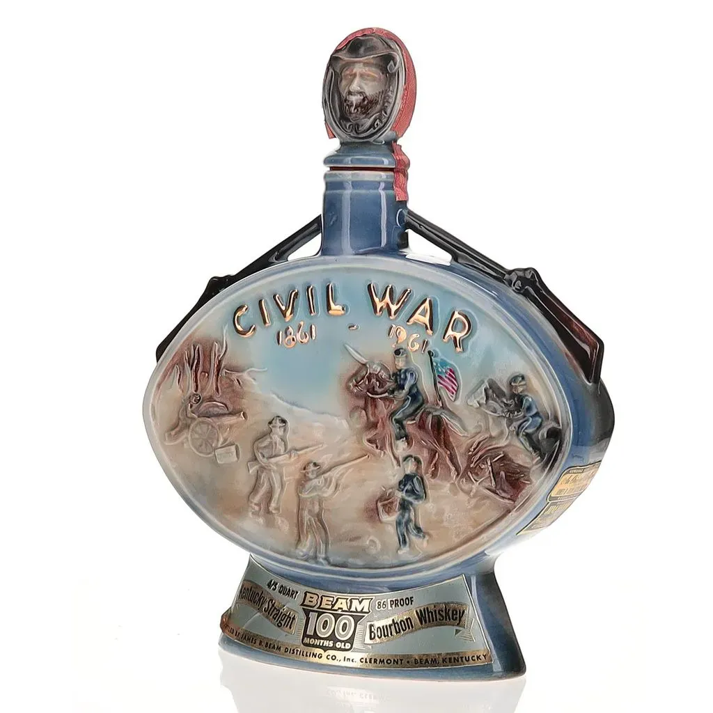ウイスキー Jim Beam Eagle Decanter 100 Months Old BAXUS - Beam 100 Months Old Civil War Centennial Decanter 1961