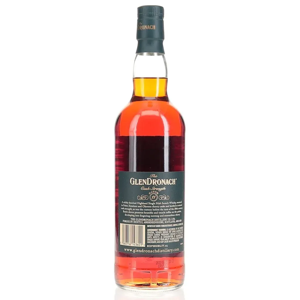 The 11th expression of Glendronach bottled at cask strength. Matured in sherry casks this release was bottled at 59.8% Abv.