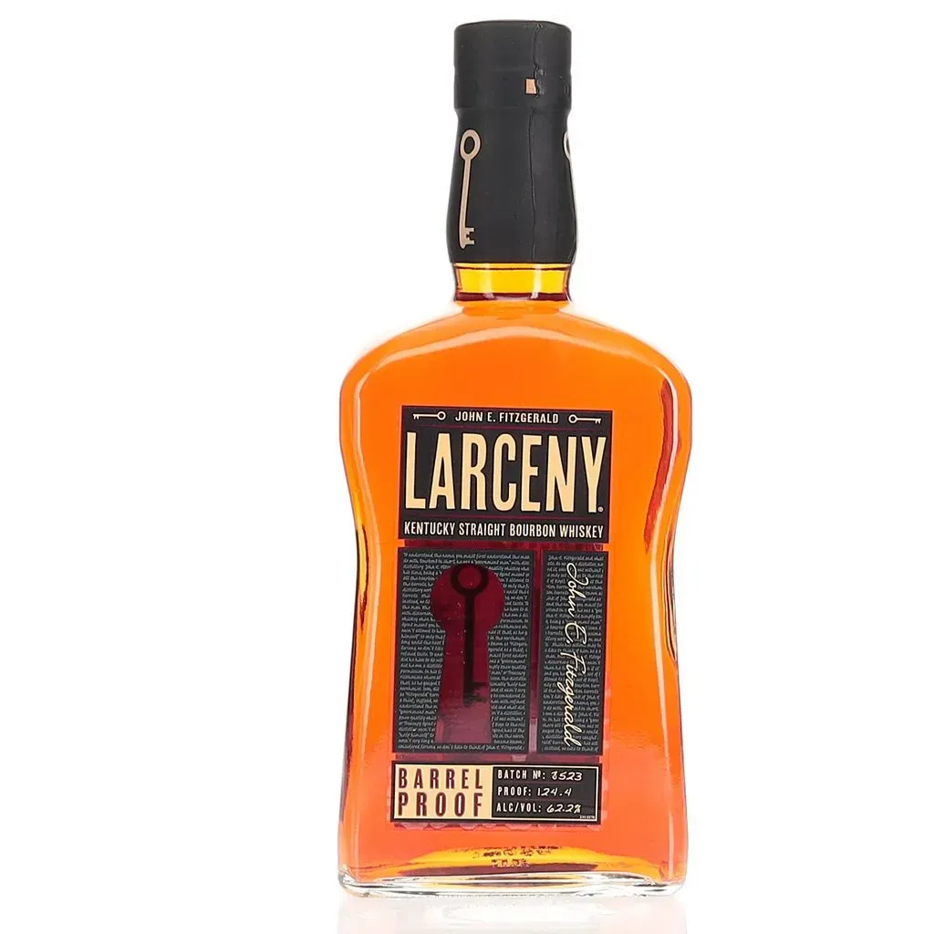 A barrel proof offering of Larceny, a wheated expression of bourbon from Heaven Hill. This 2023 release is bottled at 62.2% Abv.