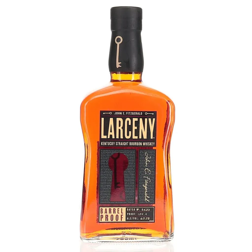 A barrel proof offering of Larceny, a wheated expression of bourbon from Heaven Hill. This 2023 release is bottled at 62.2% Abv.