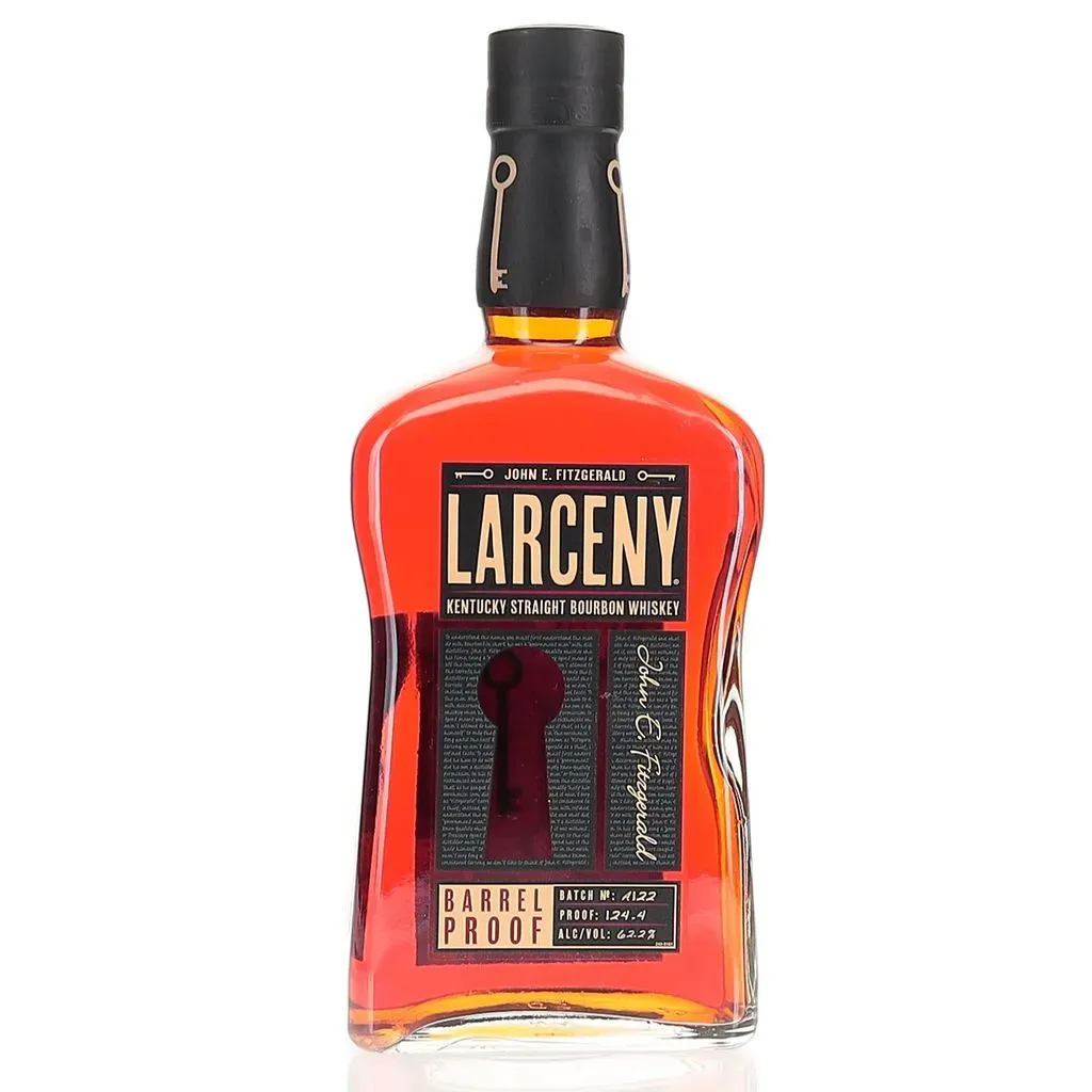 A barrel proof offering of Larceny, a wheated expression of bourbon from Heaven Hill. This 2022 release is bottled at 62.2% Abv.