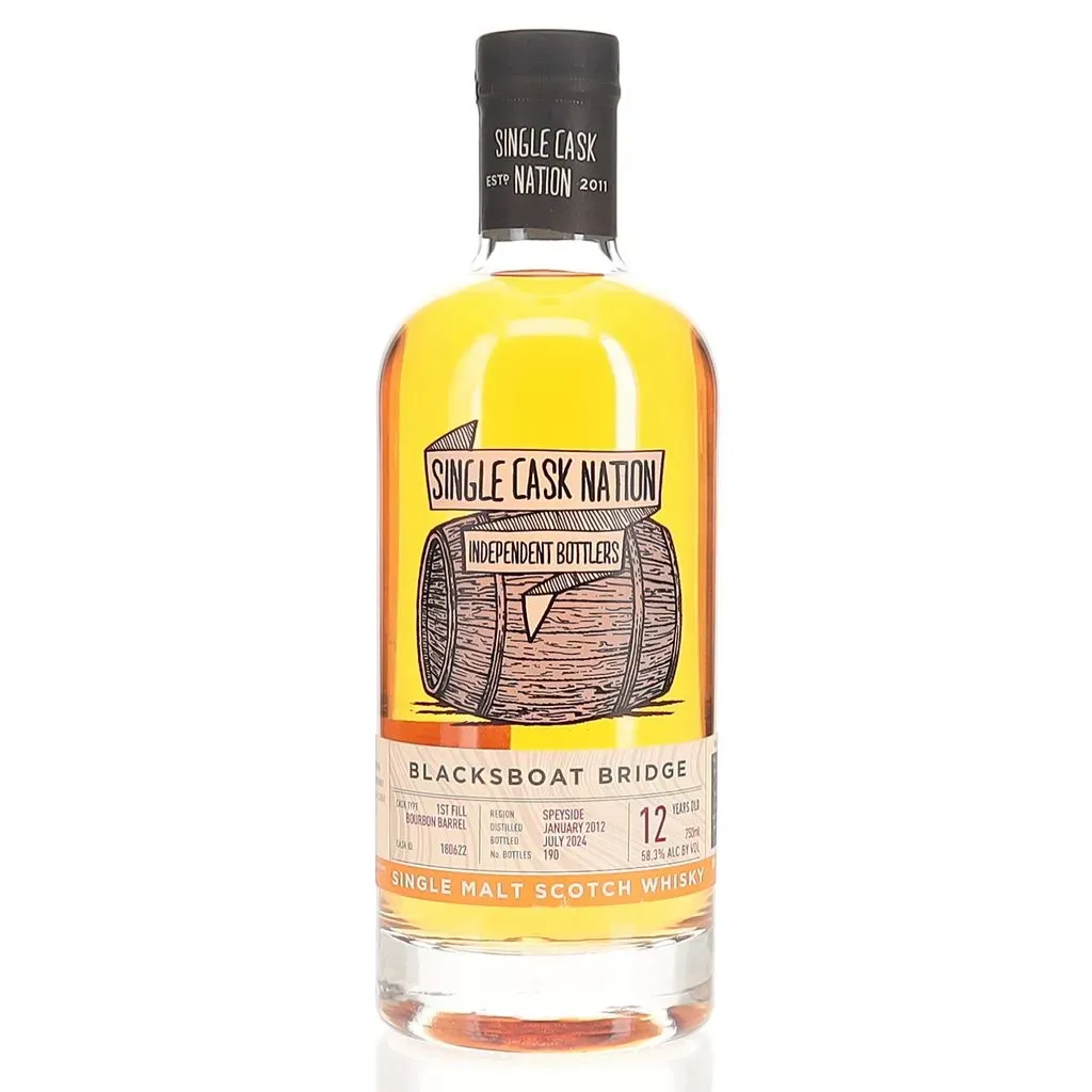 A 2012 vintage single cask expression of a secret Speyside distillery named as the bridge just a short distance from the distillery. Although the name cannot be given, this Speyside powerhouse is known for its sherry matured spirit and is one of the only remaining distilleries in Scotland still owned by its original family. This cask was chosen exclusively for Baxus and highlights the typically sherry dominant distillery in a more distillate forward style, as this cask was matured for 12 years in a 1st fill bourbon barrel. Released in collaboration with Single Cask Nation, it was bottled at 58.3% Abv with just 190 bottles produced.