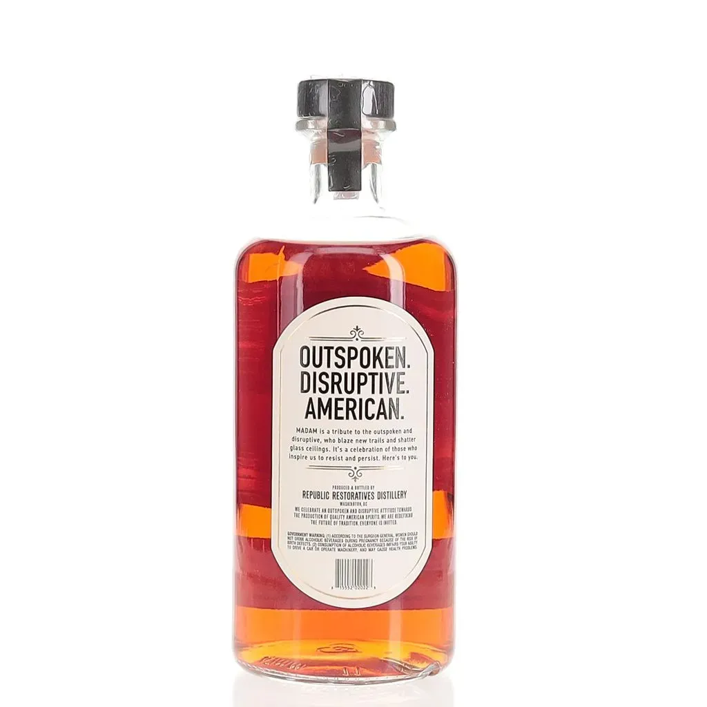 A blended American whiskey from Republic Restoratives distillery, a woman owned and operated spirits producer. This Madam release celebrates the 2020 inauguration of America’s first female vice president Kamala Harris. The whiskey is a blend of 8 year bourbon and 6 year rye bottled at 46% Abv.