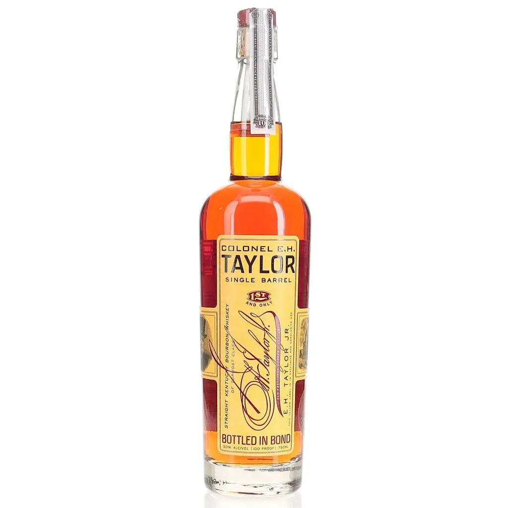The aroma carries lightly toasted oak, with dried figs and butterscotch. One sip brings flavors of sweetness balanced with tobacco and dark spices. The finish is just long enough to prepare the palate for another sip. The bottle itself is a likeness to Colonel Taylor's original design used over a century ago.