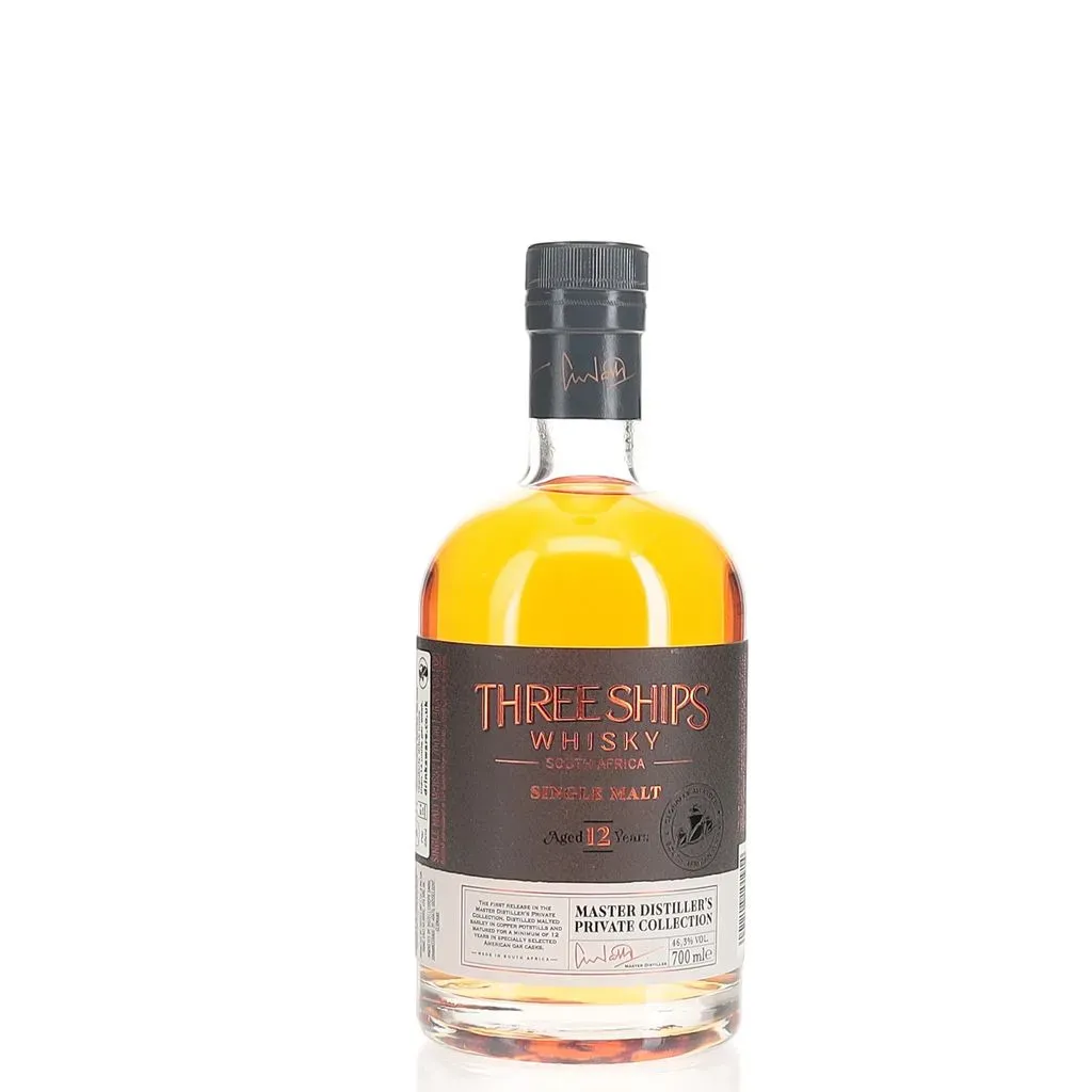 A 12 year old expression of single malt South African whisky from Three Ships. This release is the first in the Master Distiller's Private Collection and is matured in American oak casks before being bottled at 46.3% Abv.