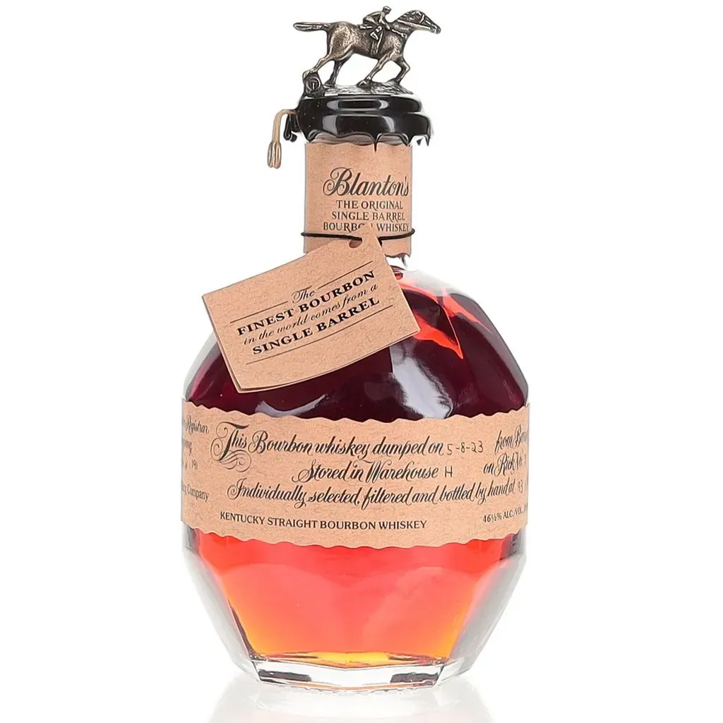 Blanton's Single Barrel Bourbon is a celebrated expression that holds the distinction of being the first single-barrel bourbon ever produced, introduced in 1984 by Buffalo Trace Distillery. Known for its rich heritage and craftsmanship, Blanton's has become a sought-after favorite among bourbon enthusiasts.

Each bottle of Blanton's comes from a single barrel, resulting in unique flavor profiles that can vary from one release to another. Typically bottled at 93 proof, this bourbon is aged in charred American white oak barrels, allowing it to develop a complex character over time. 

On the nose, Blanton's Single Barrel offers inviting aromas of honey, caramel, and ripe fruit, complemented by hints of citrus and spice. The palate is full-bodied and vibrant, featuring flavors of cinnamon, vanilla, and dark chocolate. A subtle spiciness adds depth, while the finish is smooth and lingering, leaving behind notes of oak and sweet toffee.

Blanton's iconic packaging includes a distinctive bottle shape and a horse-and-jockey stopper that has become a collector's item in its own right. With its combination of quality, rarity, and craftsmanship, Blanton's Single Barrel remains a benchmark for bourbon aficionados and continues to capture the hearts of whiskey lovers around the world.


