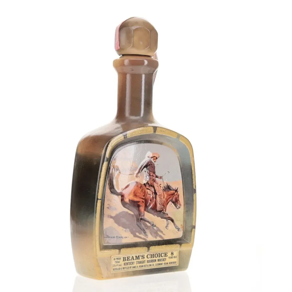 BEAMS CHOICE ウイスキー ボトル サーモン　シカ　1975年 BAXUS - Beam's Choice 8 Year Frederic Remington Decanter 1979 Bottling