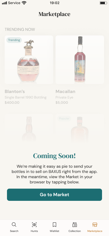 Marketplace tab coming soon