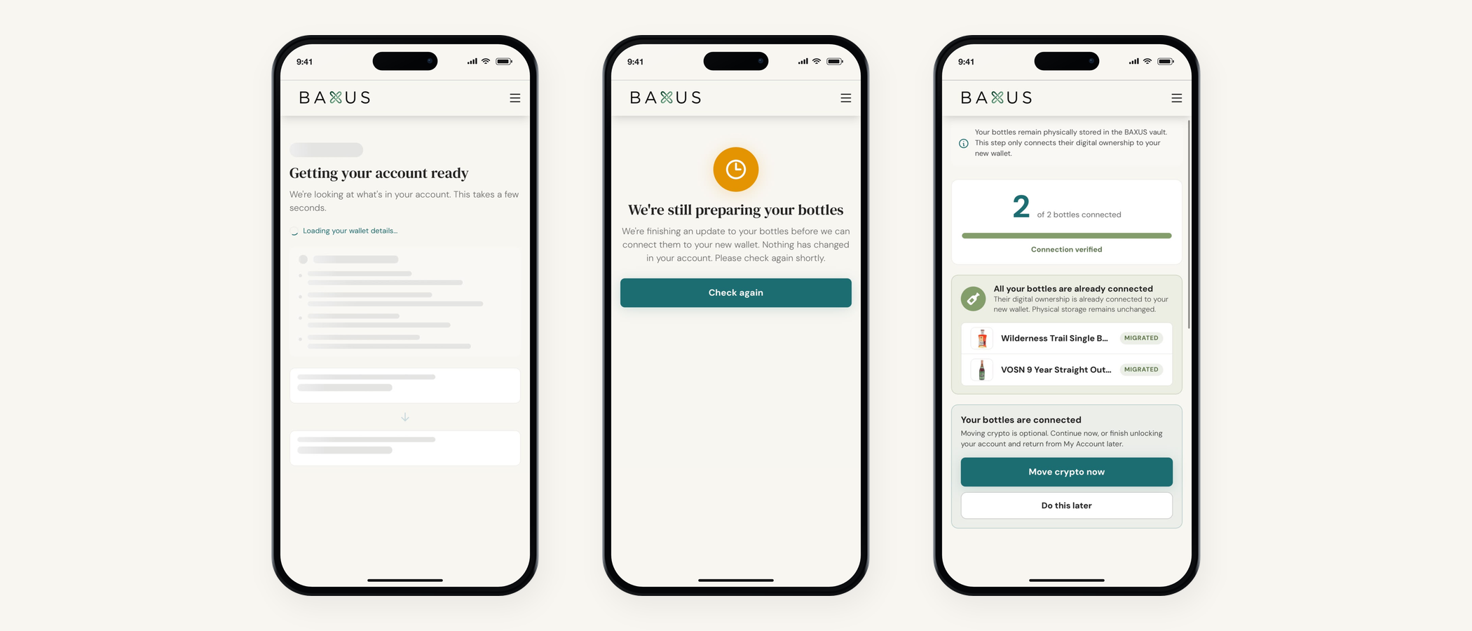 Answers to the questions people ask about BAXUS wallet setup