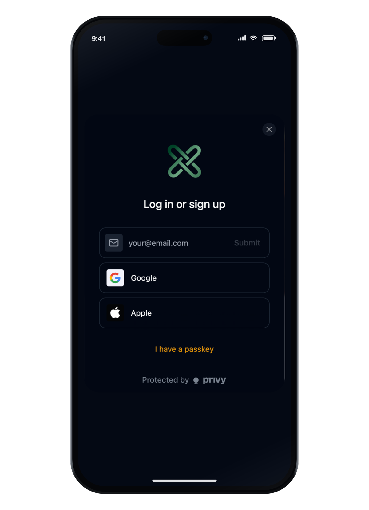 Google, Apple and email on the web sign-in screen